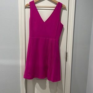 Magenta/pink party dress with pleats. Worn once.